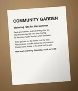 A phone photo of a printed notice, taken at an angle